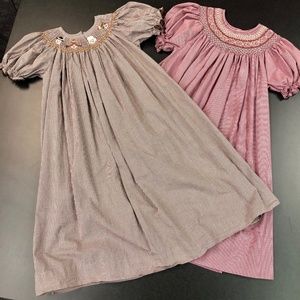 (2) Thanksgiving Smock Dresses